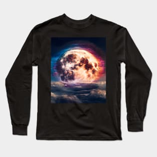 colorful moon Long Sleeve T-Shirt